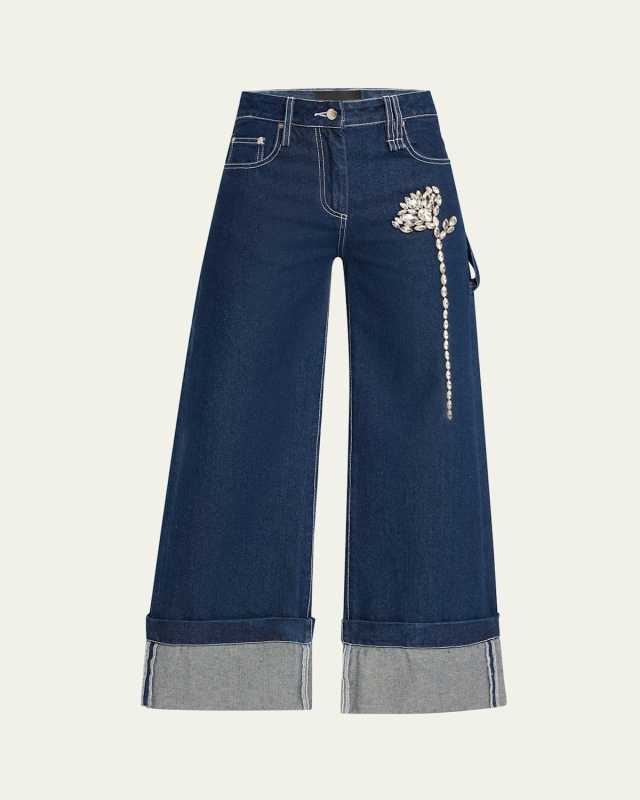 Crystal Carnation Denim Jeans